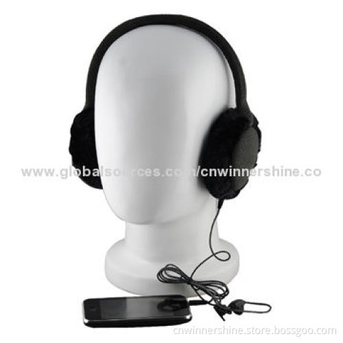 Headphones with Ear Warmer, Made of 100% Acrylic Material, 3.5mm Jack